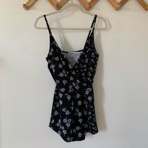 UO Black Floral Romper